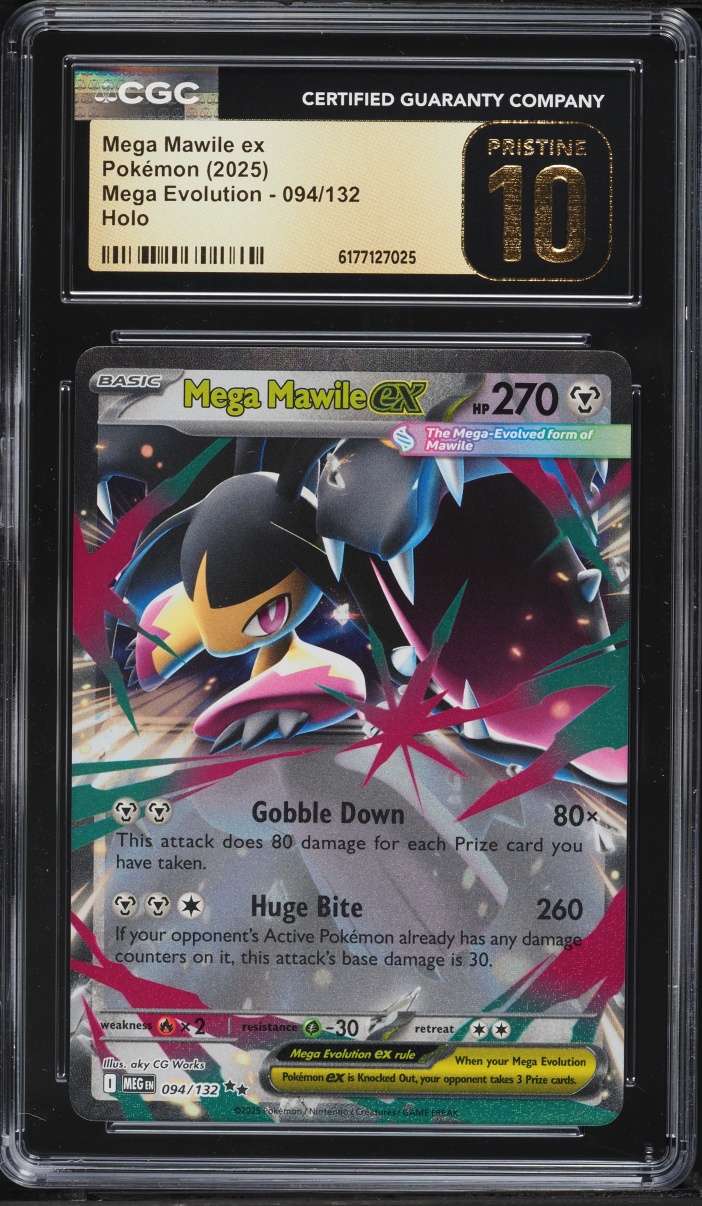 2025 Pokemon Mega Evolution Holo Mega Mawile Ex #94 CGC 10 PRISTINE
