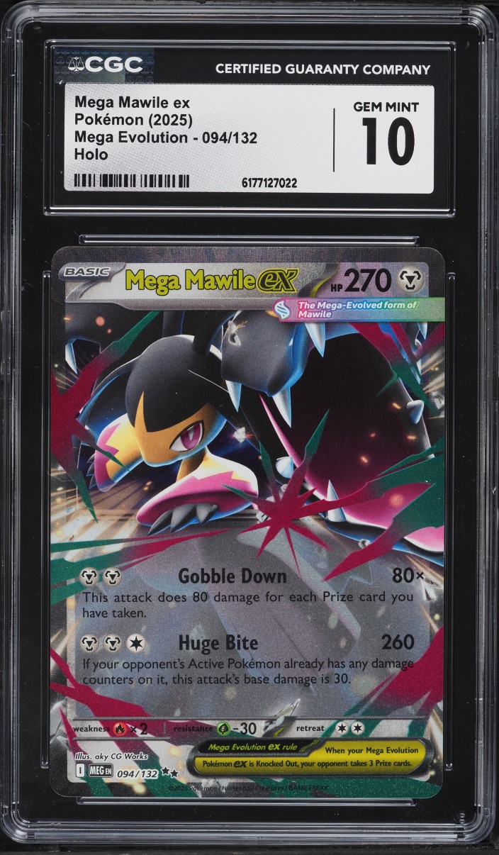 2025 Pokemon Mega Evolution Holo Mega Mawile Ex #94 CGC 10 GEM MINT