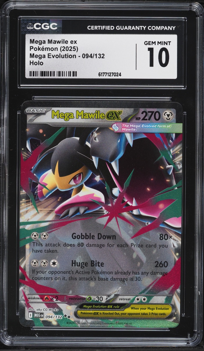 2025 Pokemon Mega Evolution Holo Mega Mawile Ex #94 CGC 10 GEM MINT