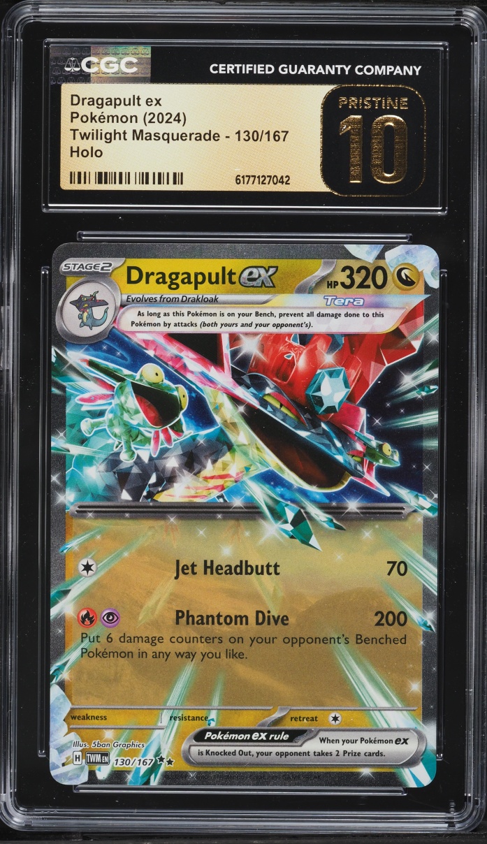 2024 Pokemon Scarlet & Violet Twilight Masquerade Holo Dragapult Ex #130 CGC 10 PRISTINE