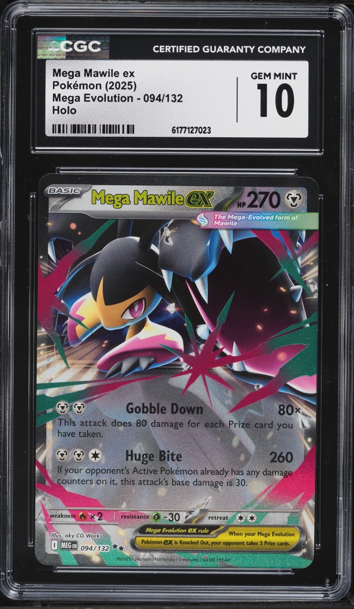 2025 Pokemon Mega Evolution Holo Mega Mawile Ex #94 CGC 10 GEM MINT