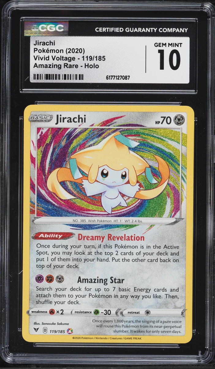 2020 Pokemon Sword & Shield Vivid Voltage Amazing Rare Jirachi #119 CGC 10 GEM MINT