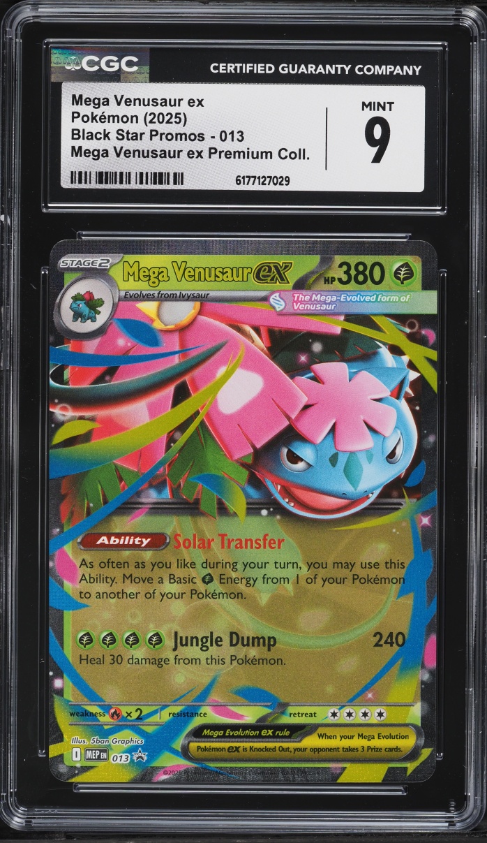 2025 Pokemon Mega Evolution Promo Premium Collection Holo Mega Venusaur Ex #13 CGC 9 MINT
