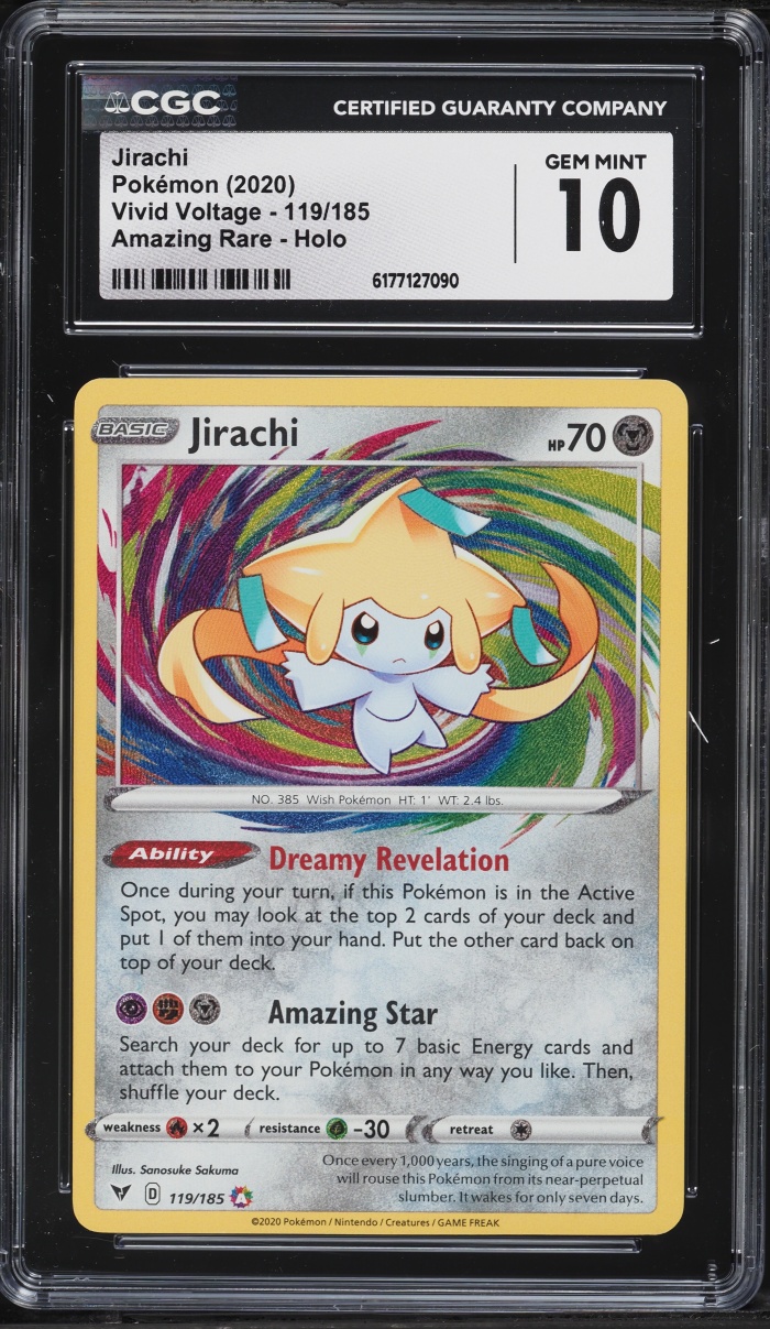 2020 Pokemon Sword & Shield Vivid Voltage Amazing Rare Jirachi #119 CGC 10 GEM MINT