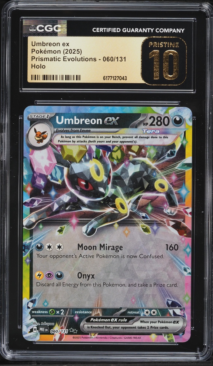 2025 Pokemon Scarlet & Violet Prismatic Evolutions Holo Umbreon ex #60 CGC 10 PRISTINE