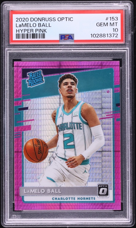2020 Donruss Optic Hyper Pink LaMelo Ball ROOKIE #153 PSA 10 GEM MINT