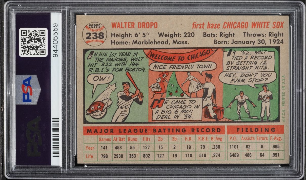 1956 Topps Walt Dropo #238 PSA 7 NRMT