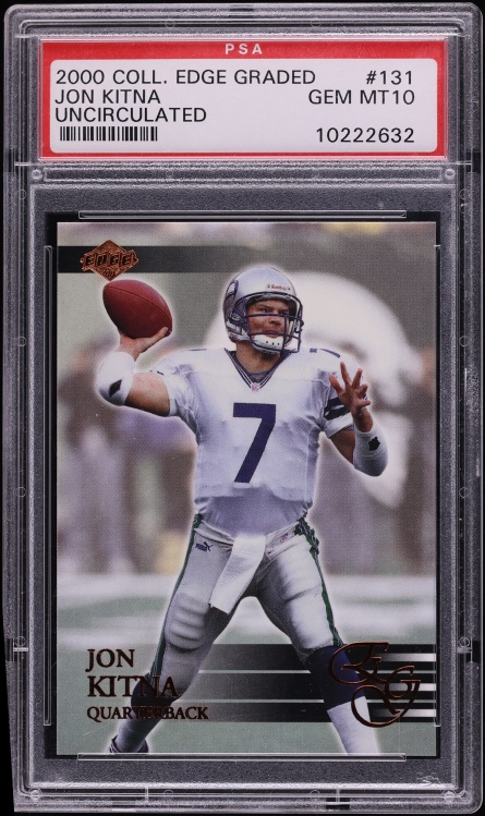 2000 Collector's Edge Graded Uncirculated Jon Kitna /5000 #131 PSA 10 GEM MINT