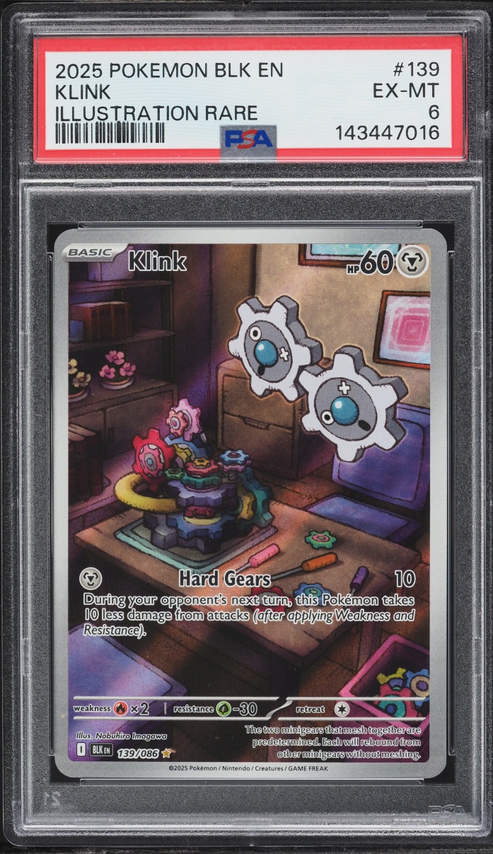 2025 Pokemon Scarlet & Violet Black Bolt IR Klink #139 PSA 6 EXMT