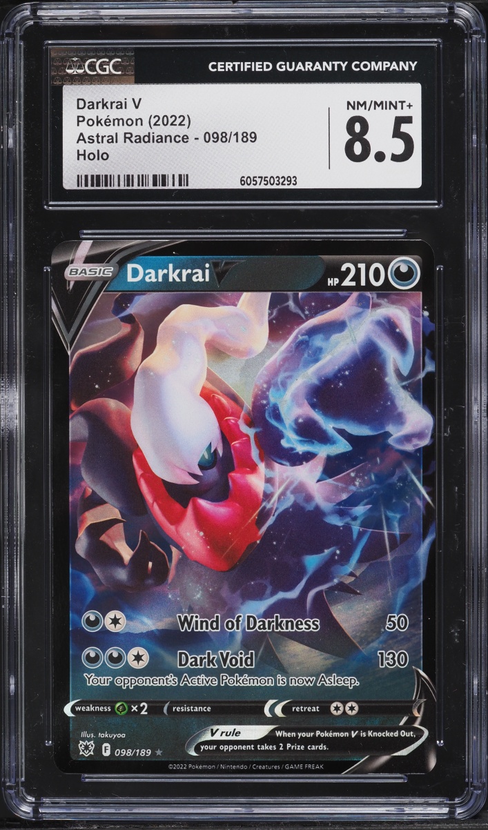 2022 Pokemon Sword & Shield Astral Radiance Full Art Darkrai V #98 CGC 8.5 NM-MT+