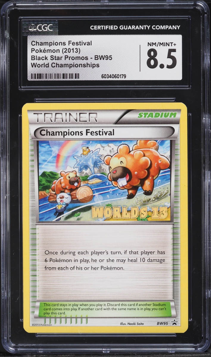 2013 Pokemon Black & White Promo World Championships Champions Festival #BW95 CGC 8.5 NM-MT+