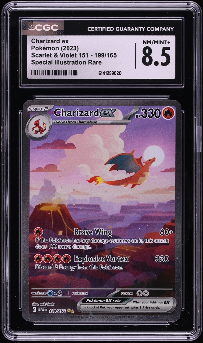 2023 Pokemon Scarlet & Violet 151 SIR Charizard ex #199 CGC 8.5 NM-MT+ ...