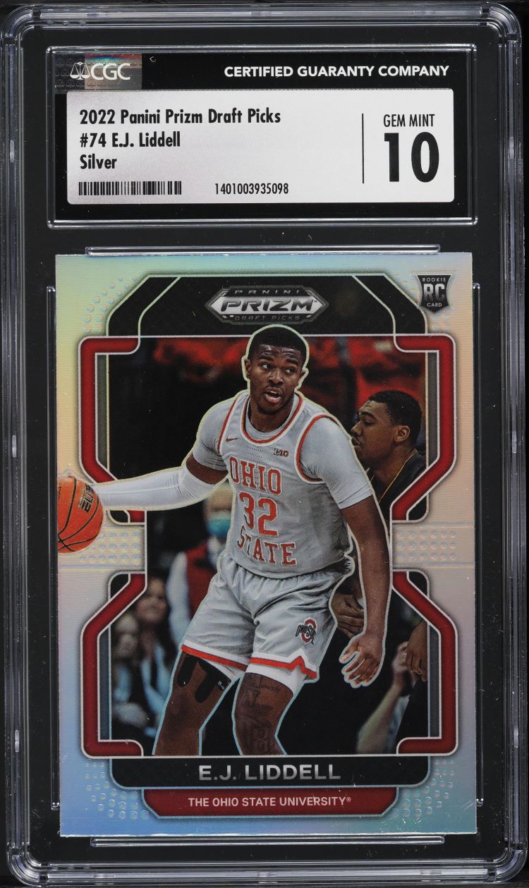 2022 Panini Prizm Draft Picks Silver E.J. Liddell ROOKIE #74 CGC 10 GEM MINT - Main Image