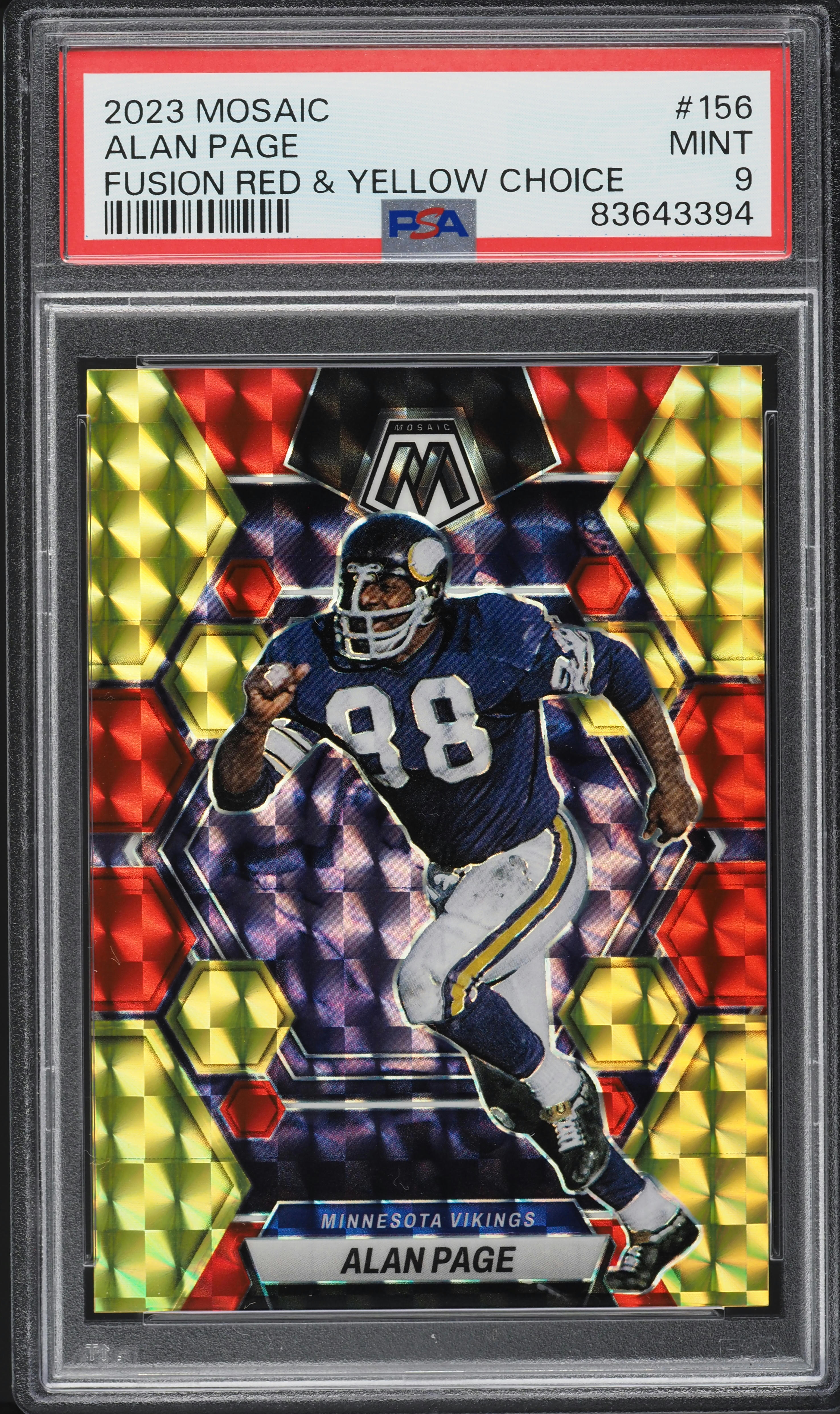 alanページ 2023 Panini Mosaic Fusion Red Yellow Choice Alan Page /80