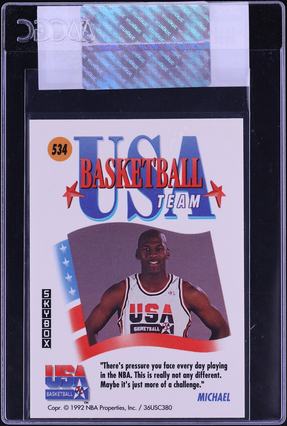 1991 Skybox USA Michael Jordan #534 CGC AUTH
