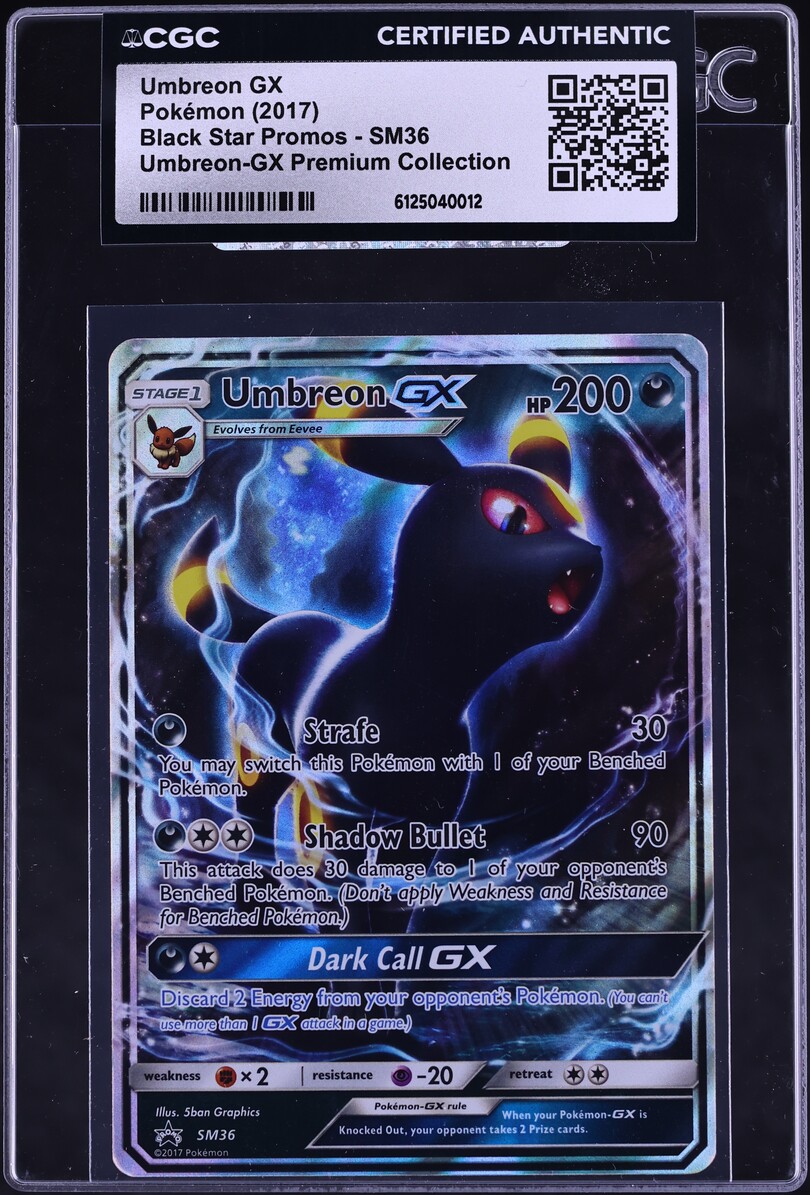 2017 Pokemon Sun & Moon Promo Premium Holo Umbreon GX #SM36 CGC AUTH