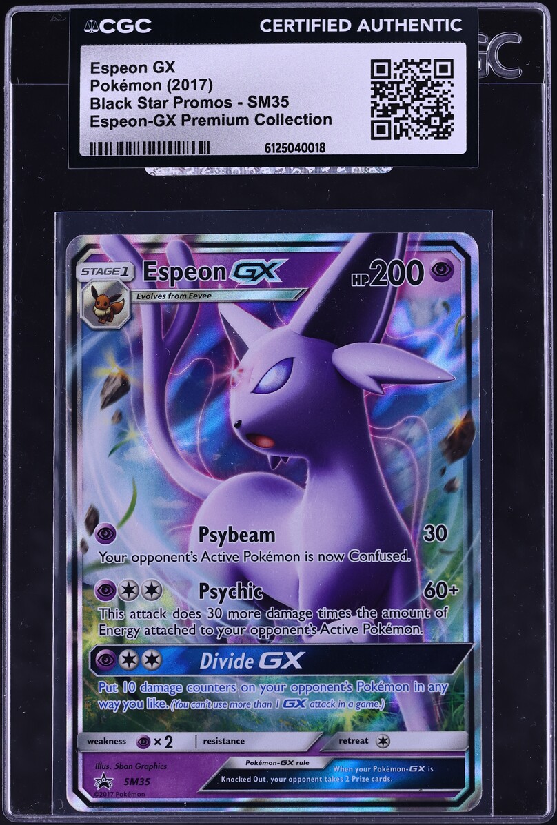 2017 Pokemon Sun & Moon Promo Premium Collection Espeon GX #SM35 CGC AUTH
