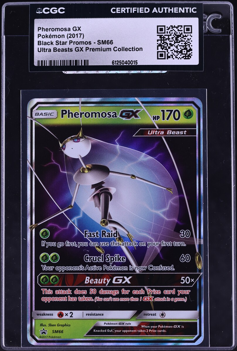 2017 Pokemon Sun & Moon Ultra Beasts GX Premium Collection Pheromosa GX #SM66 CGC AUTH