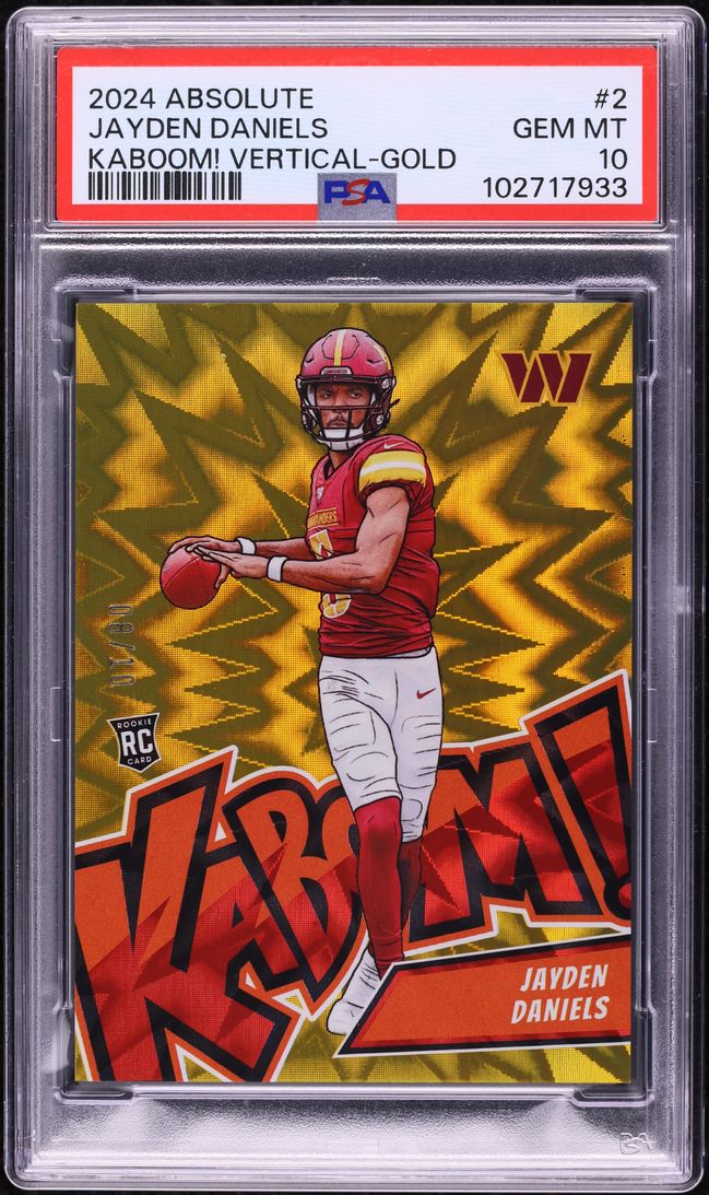 2024 Absolute Kaboom! Vertical Gold Jayden Daniels ROOKIE /10 #2