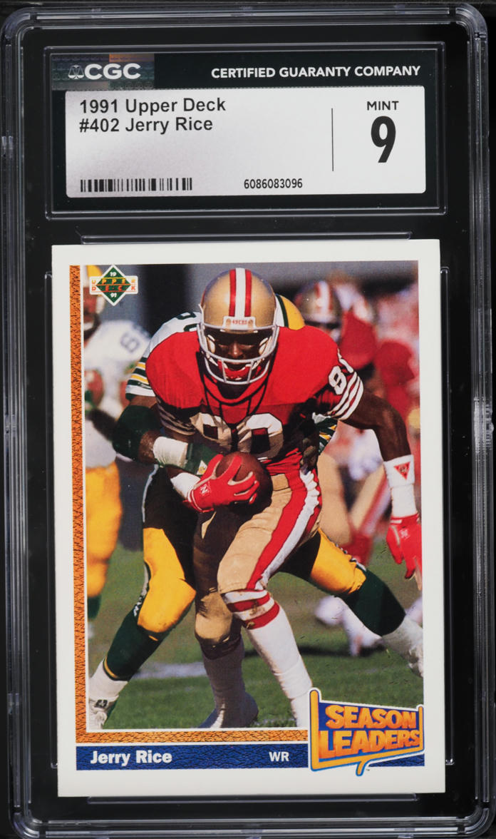 1991 Upper Deck Football Jerry Rice #402 CGC 9 MINT