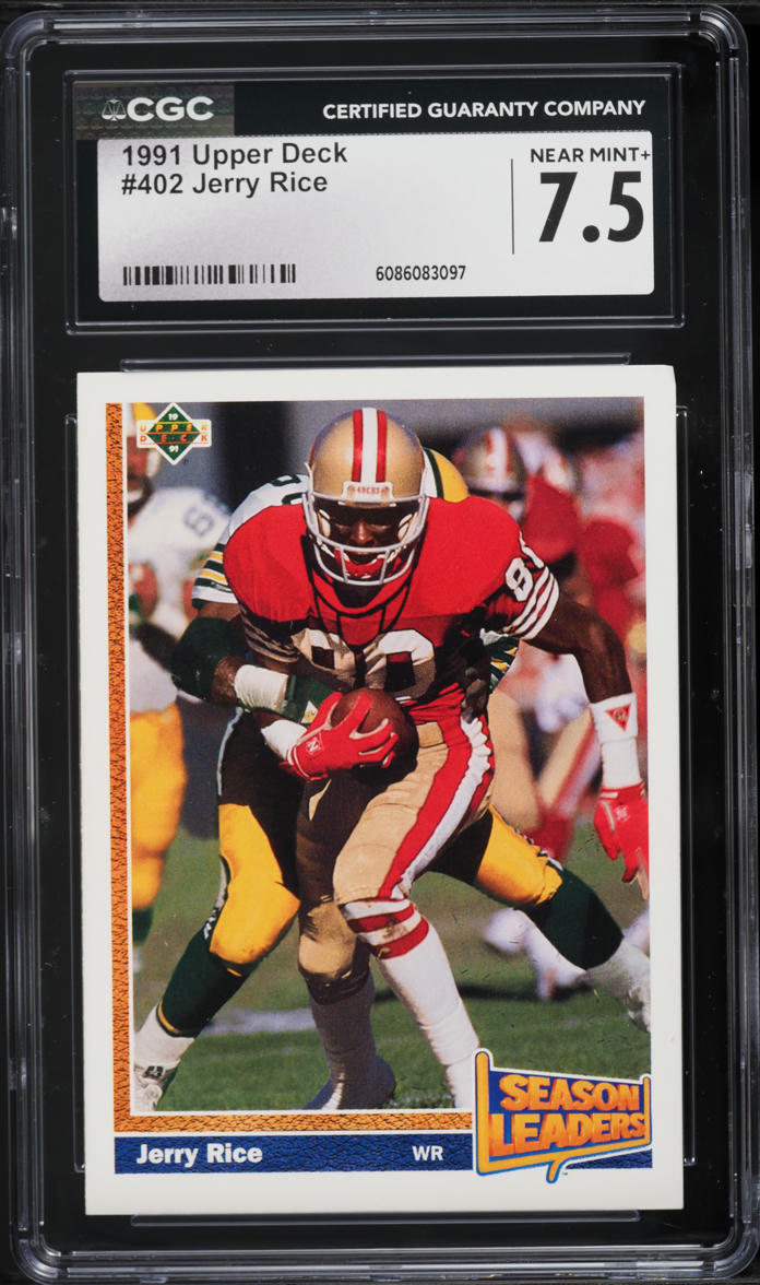 1991 Upper Deck Football Jerry Rice #402 CGC 7.5 NRMT+
