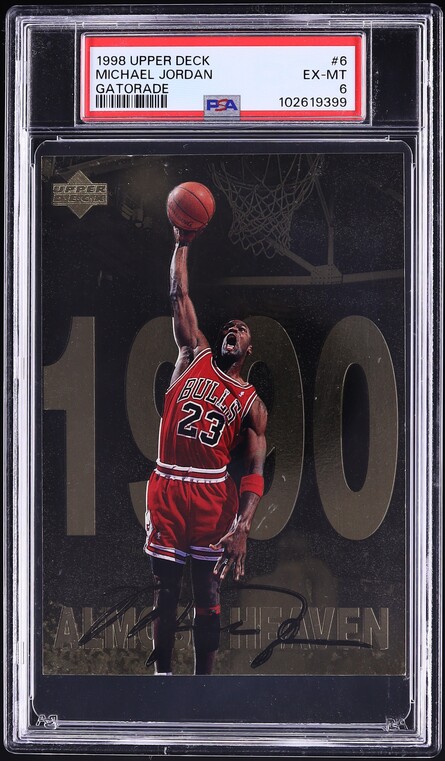 1998 Upper Deck Gatorade Michael Jordan #6 PSA 6 EXMT