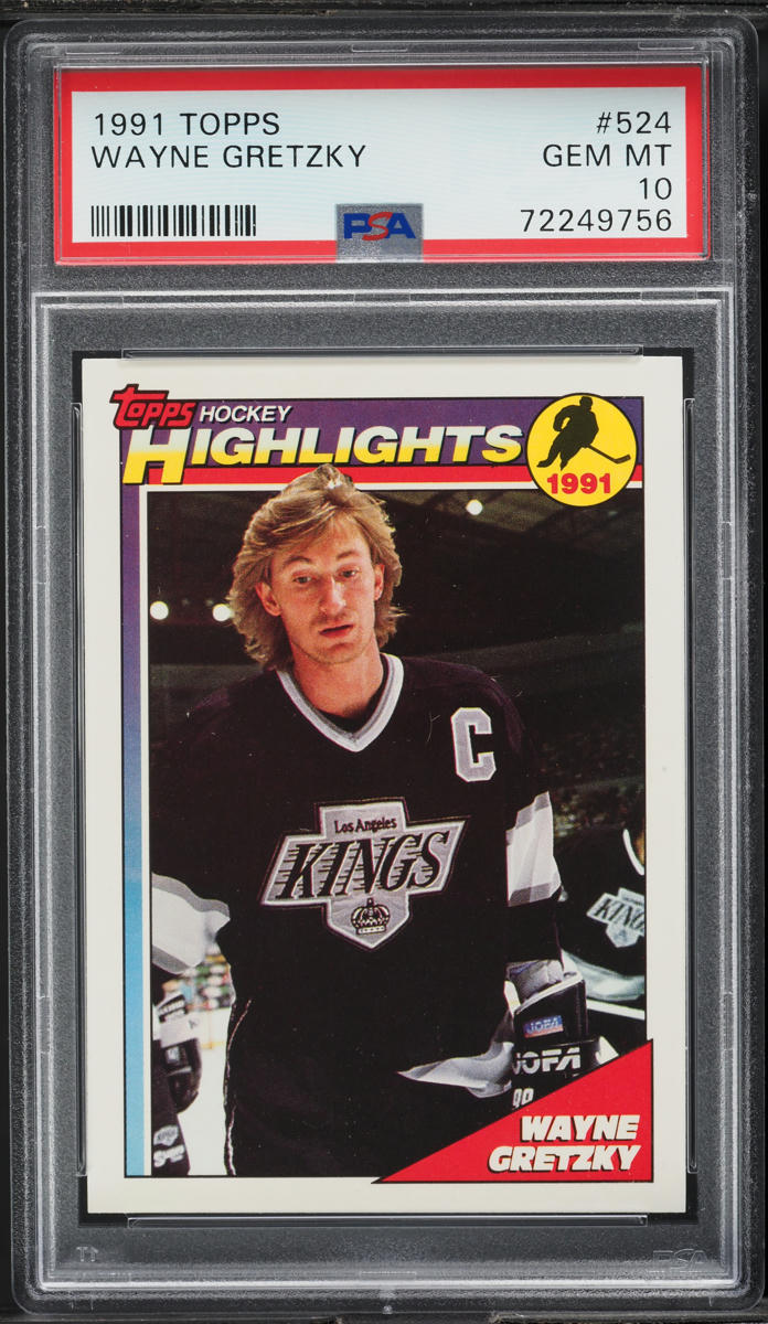 1991 Topps Hockey Wayne Gretzky #524 PSA 10 GEM MINT