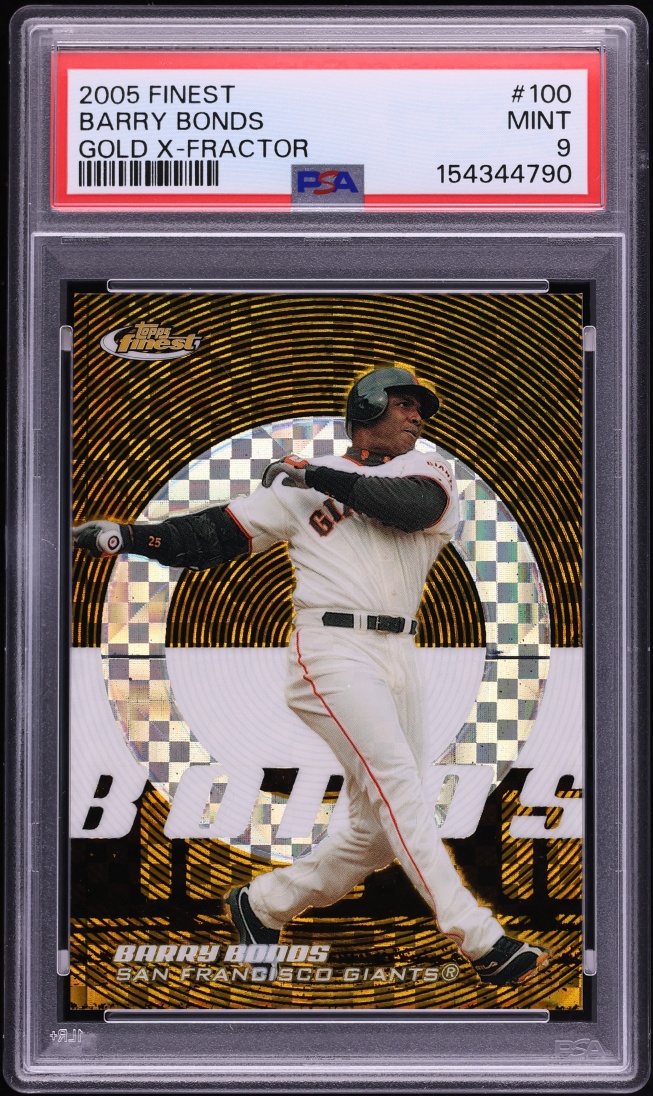 2005 Finest Gold Xfractor Barry Bonds 10/10 #100 PSA 9 MINT