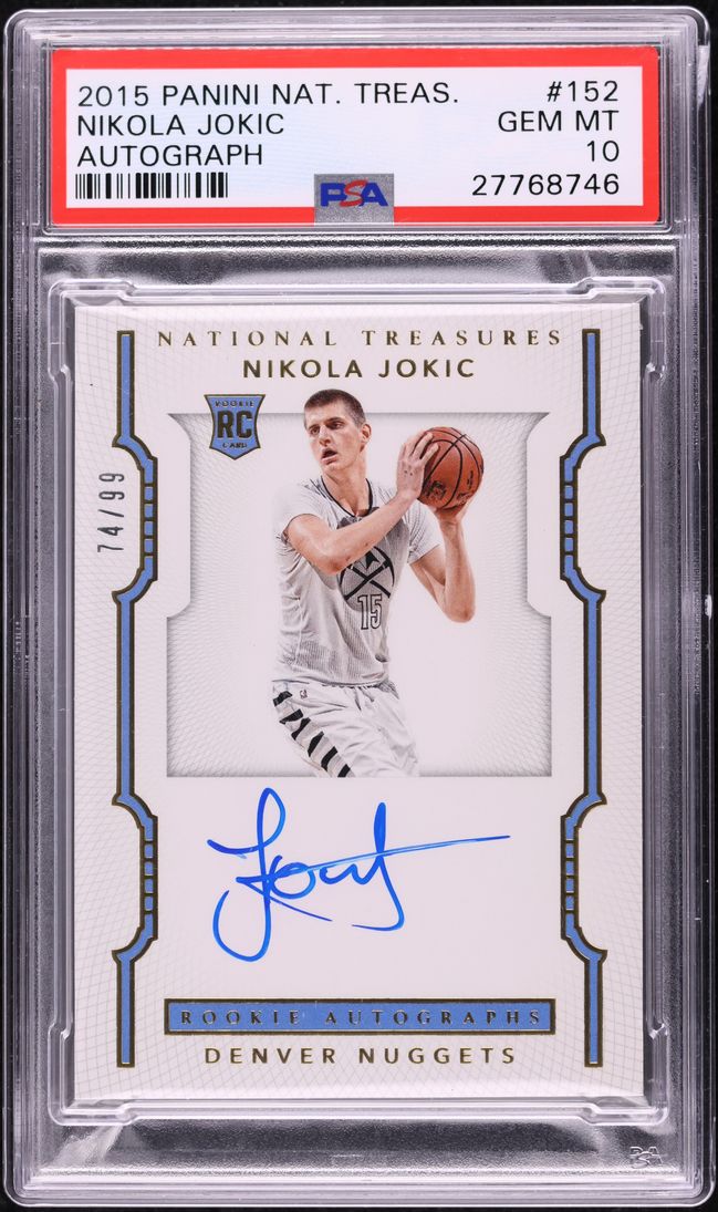 2015 National Treasures Nikola Jokic ROOKIE AUTO /99 #152 PSA 10 GEM MINT