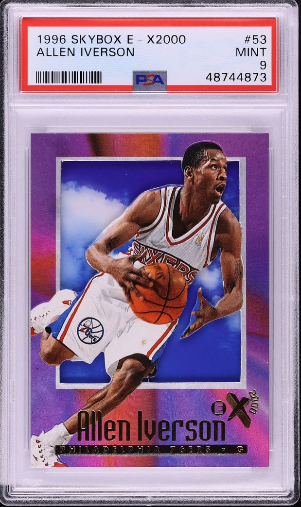 1996 Skybox E-X 2000 Allen Iverson ROOKIE #53 PSA 9 MINT