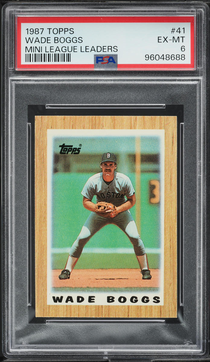 1987 Topps Mini League Leaders Wade Boggs #41 PSA 6 EXMT