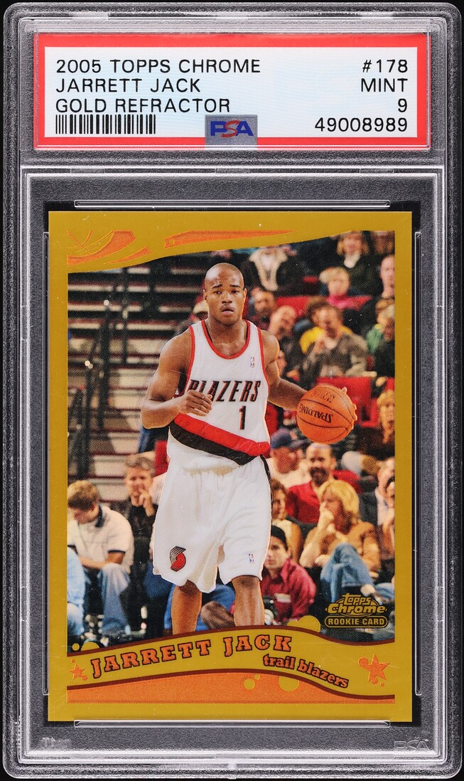 2005 Topps Chrome Gold Refractor Jarrett Jack ROOKIE /99 #178 PSA 9 MINT