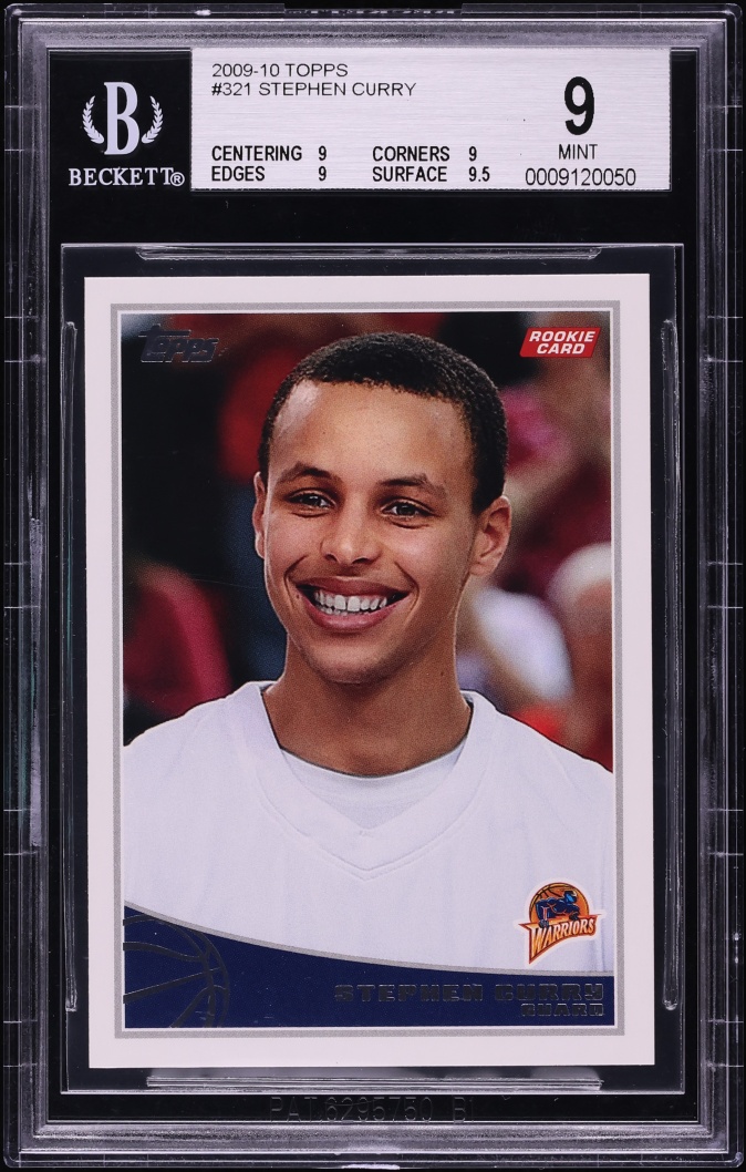 2009 Topps Basketball Stephen Curry ROOKIE #321 BGS 9 MINT
