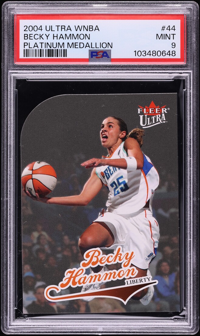 2004 Ultra WNBA Platinum Medallion Die-Cut Becky Hammon /25 #44 PSA 9 MINT