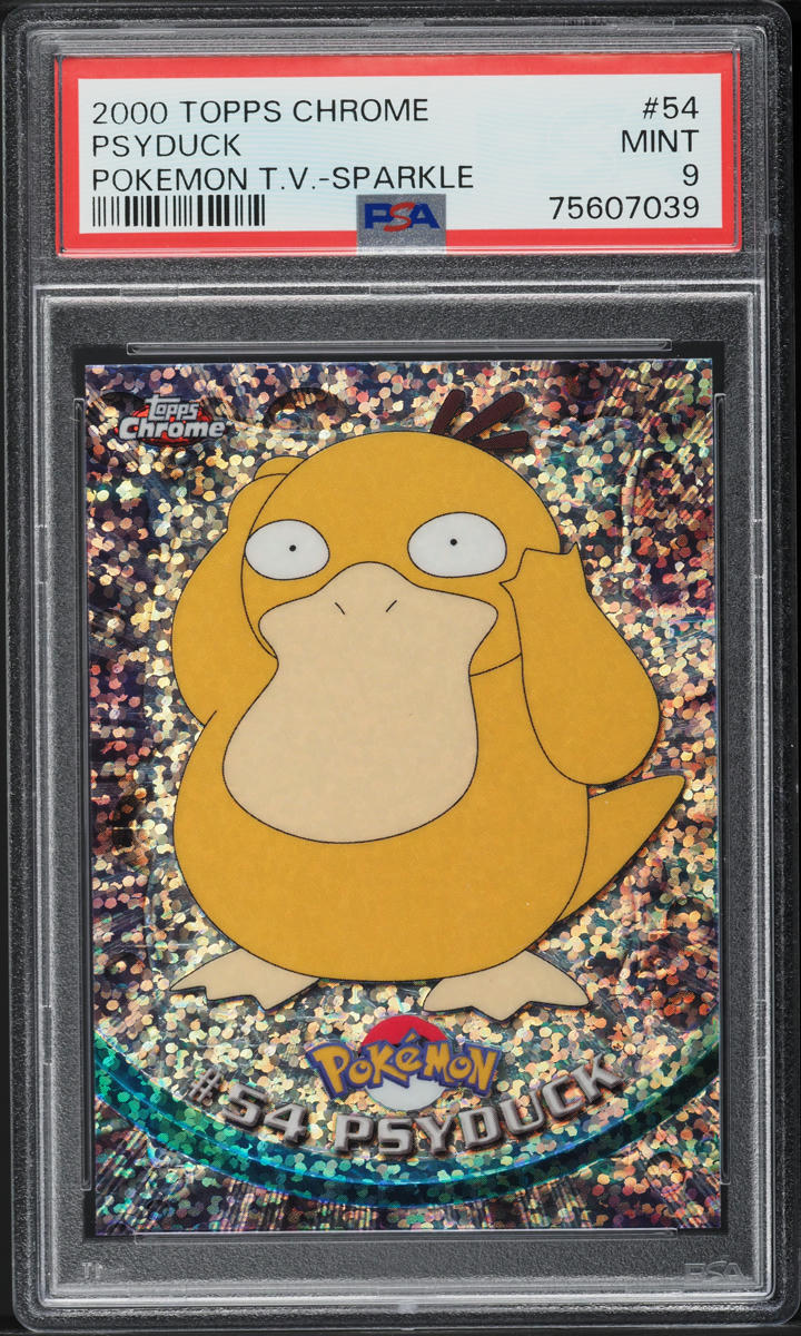 2000 Topps Chrome Pokemon Series 1 Sparkle Psyduck #54 PSA 9 MINT