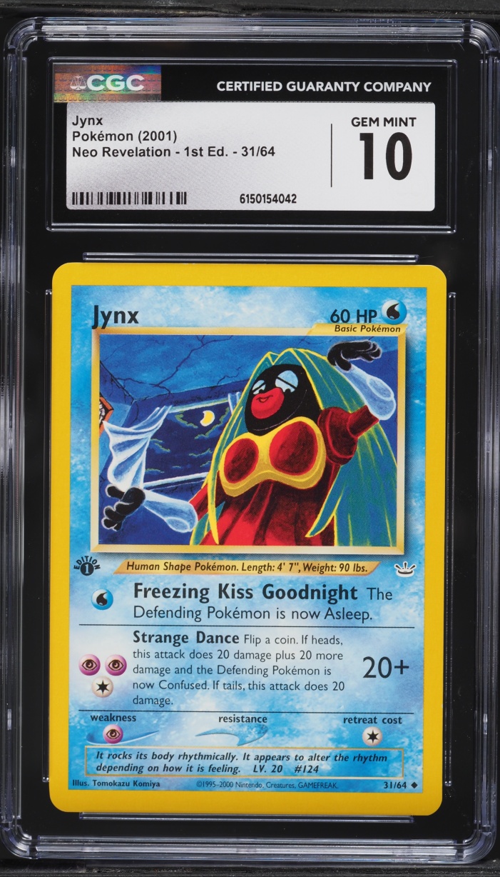 2001 Pokemon Neo Revelation 1st Edition Jynx #31 CGC 10 GEM MINT
