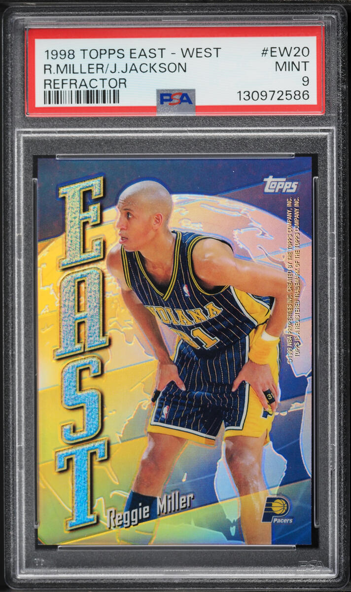 1998 Topps East West Refractor Reggie Miller & Jim Jackson #EW20 PSA 9 MINT