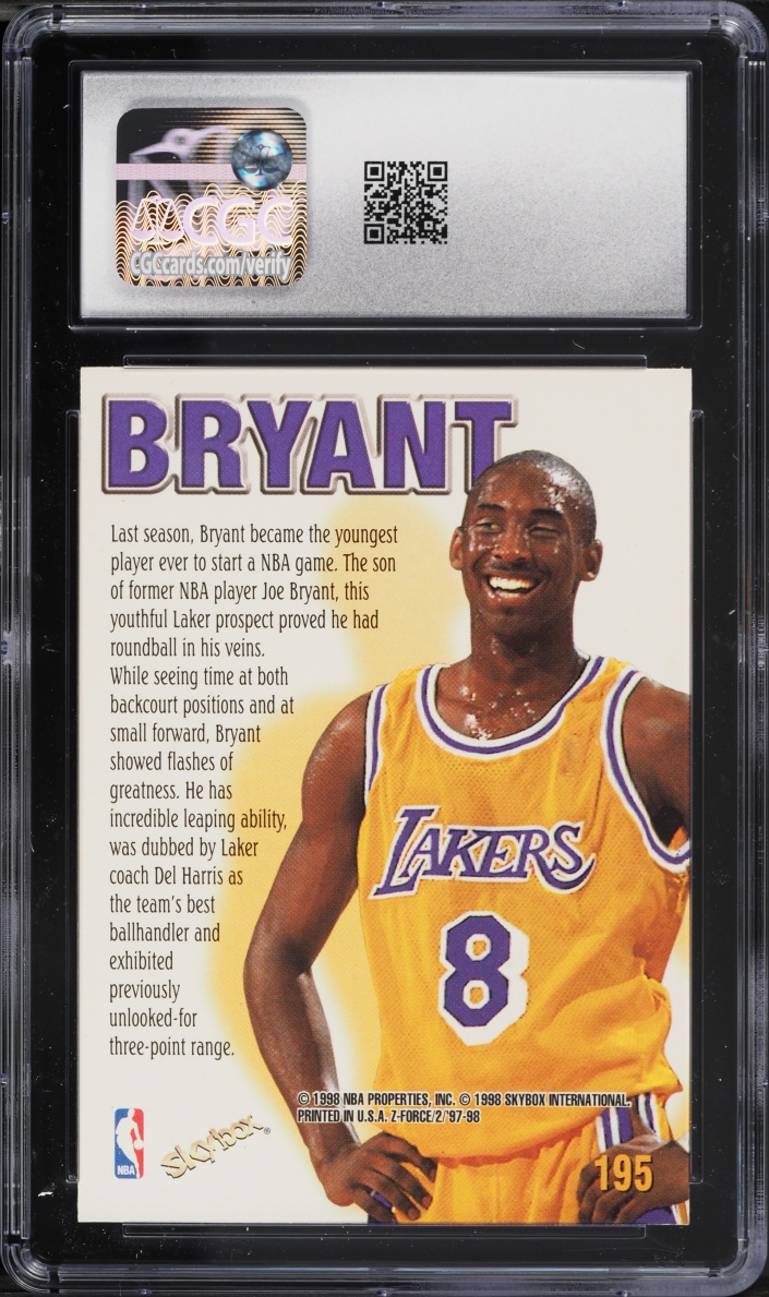 1997 Skybox Z-Force Kobe Bryant #195 CGC 6.5 EXMT+