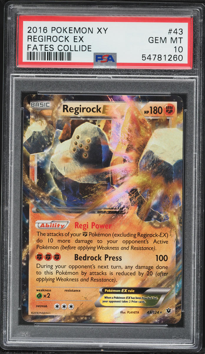 2016 Pokemon XY Fates Collide Holo Regirock EX #43 PSA 10 GEM MINT