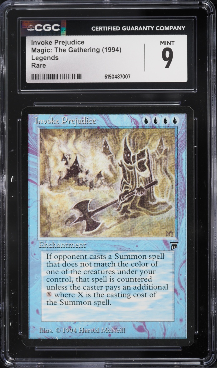 1994 Magic The Gathering MTG Legends Invoke Prejudice CGC 9 MINT