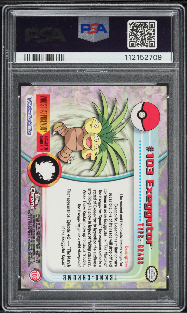 2000 Topps Chrome Pokemon Series 2 Tekno Exeggutor #103 PSA 10 GEM MINT