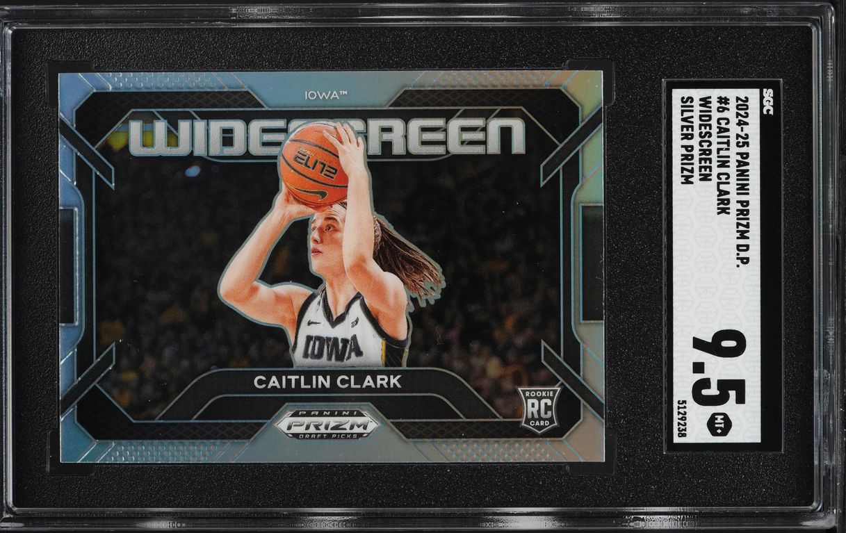 2024 Panini Prizm Draft Widescreen Silver Caitlin Clark ROOKIE #6 SGC 9.5 MINT+