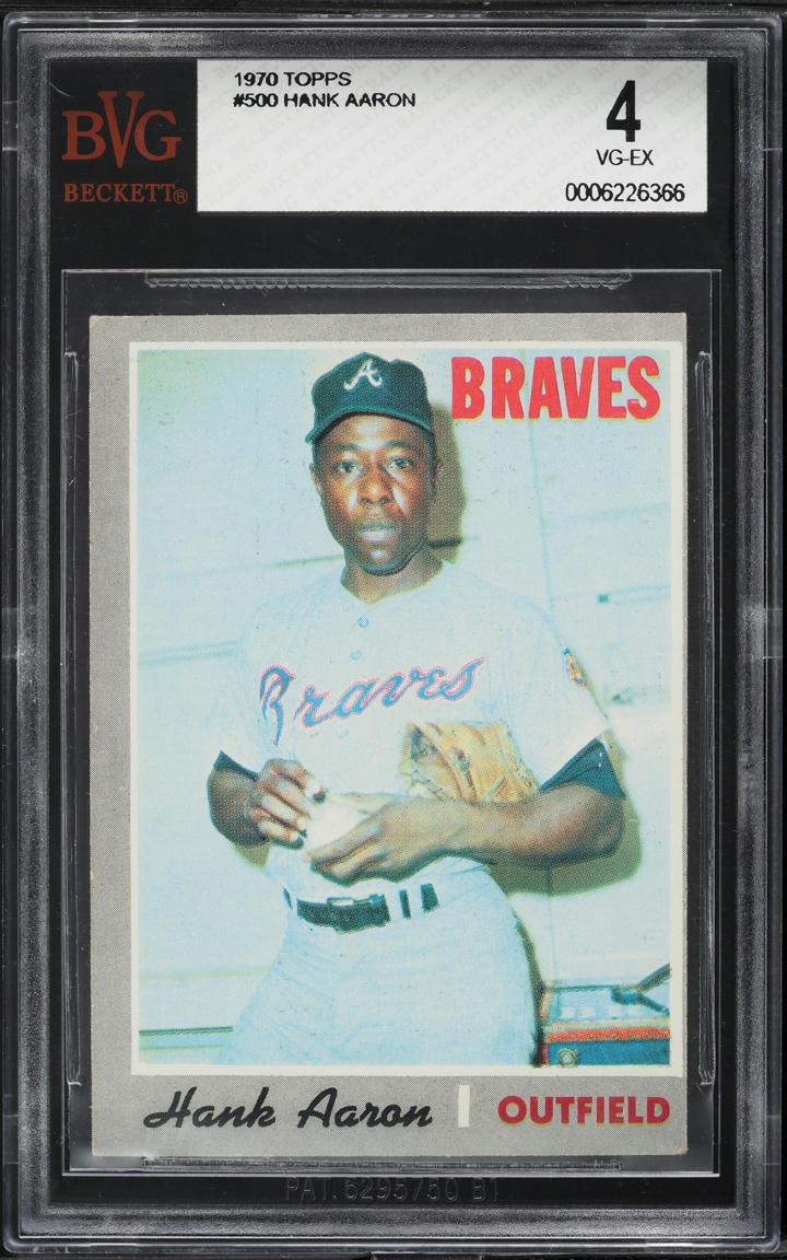 1970 Topps Hank Aaron #500 BVG 4 VGEX