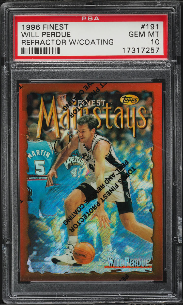 1996 Finest Refractor w/ Coating Will Perdue #191 PSA 10 GEM MINT