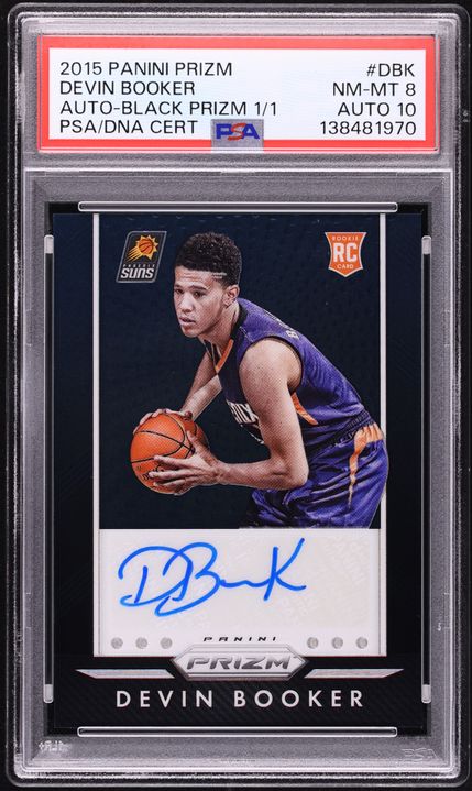 2015 Panini Prizm Black Devin Booker ROOKIE AUTO DNA 10 1/1 #P-DBK