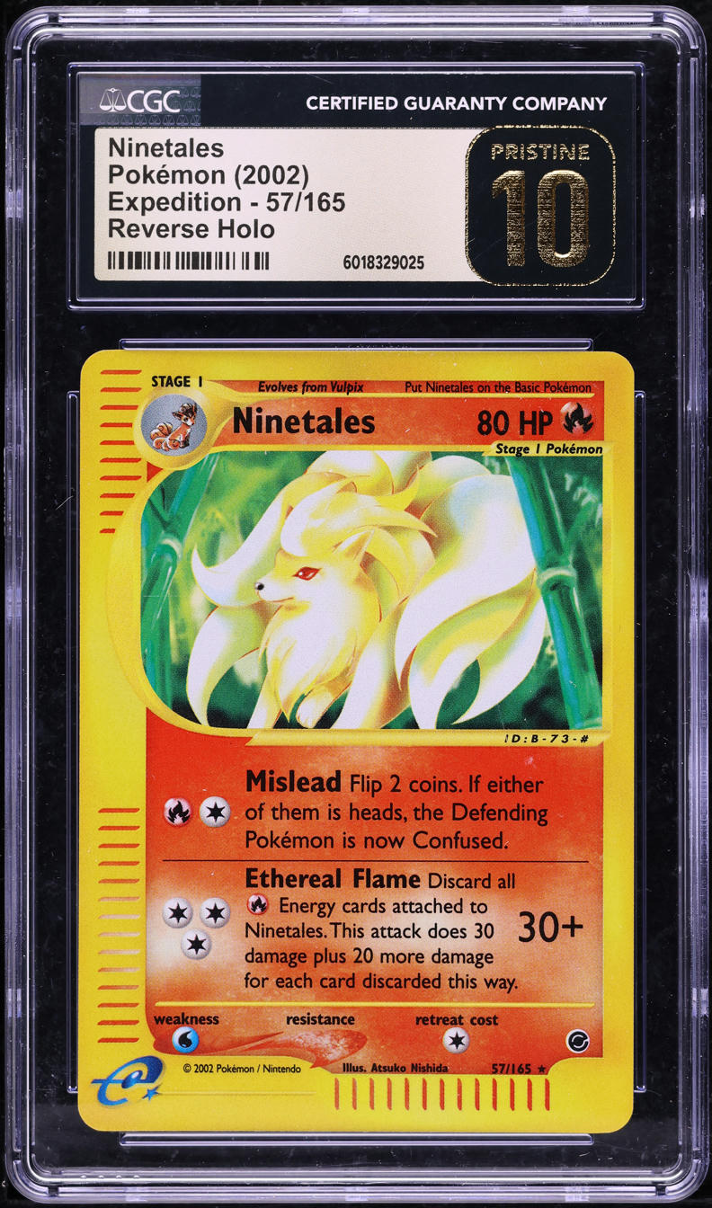 2002 Pokemon Expedition Reverse Holo Ninetales #57 CGC 10 PRISTINE