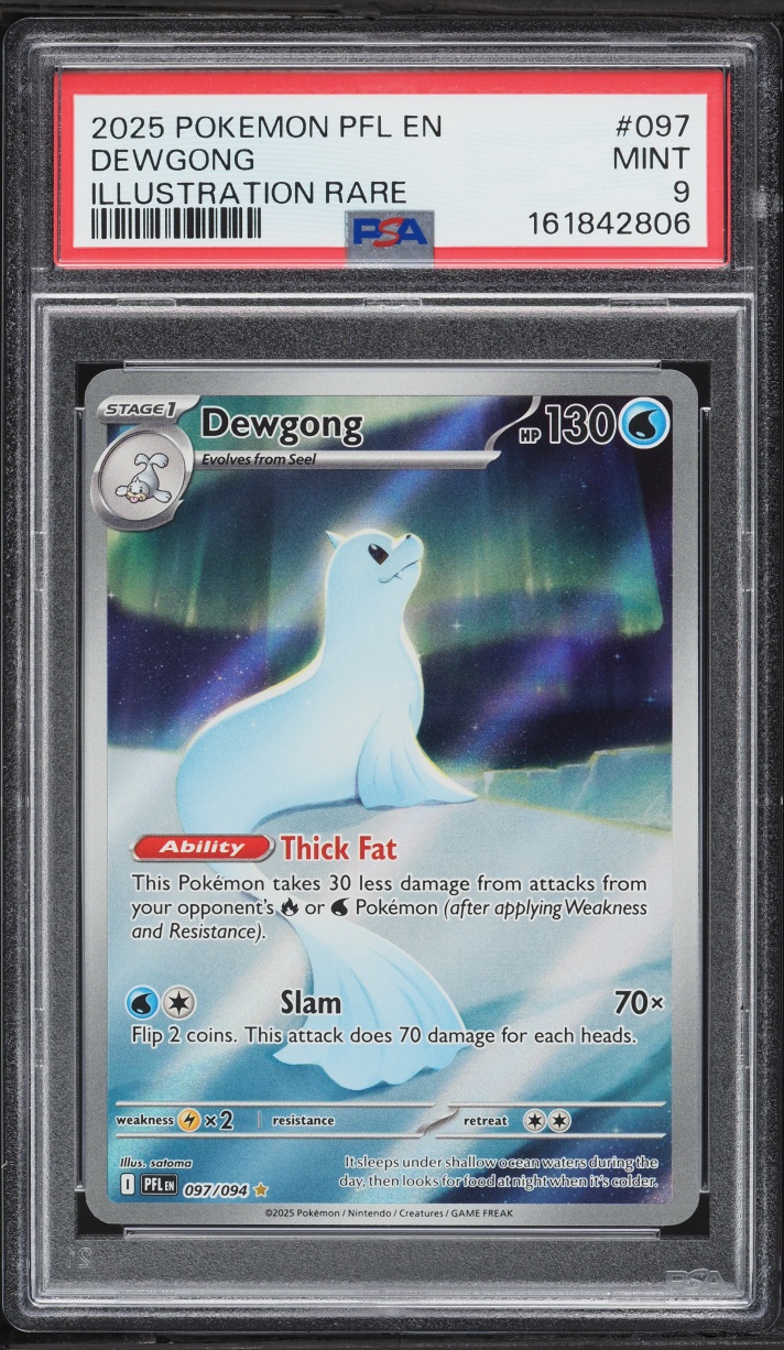2025 Pokemon Mega Evolution Phantasmal Flames IR Dewgong #97 PSA 9 MINT