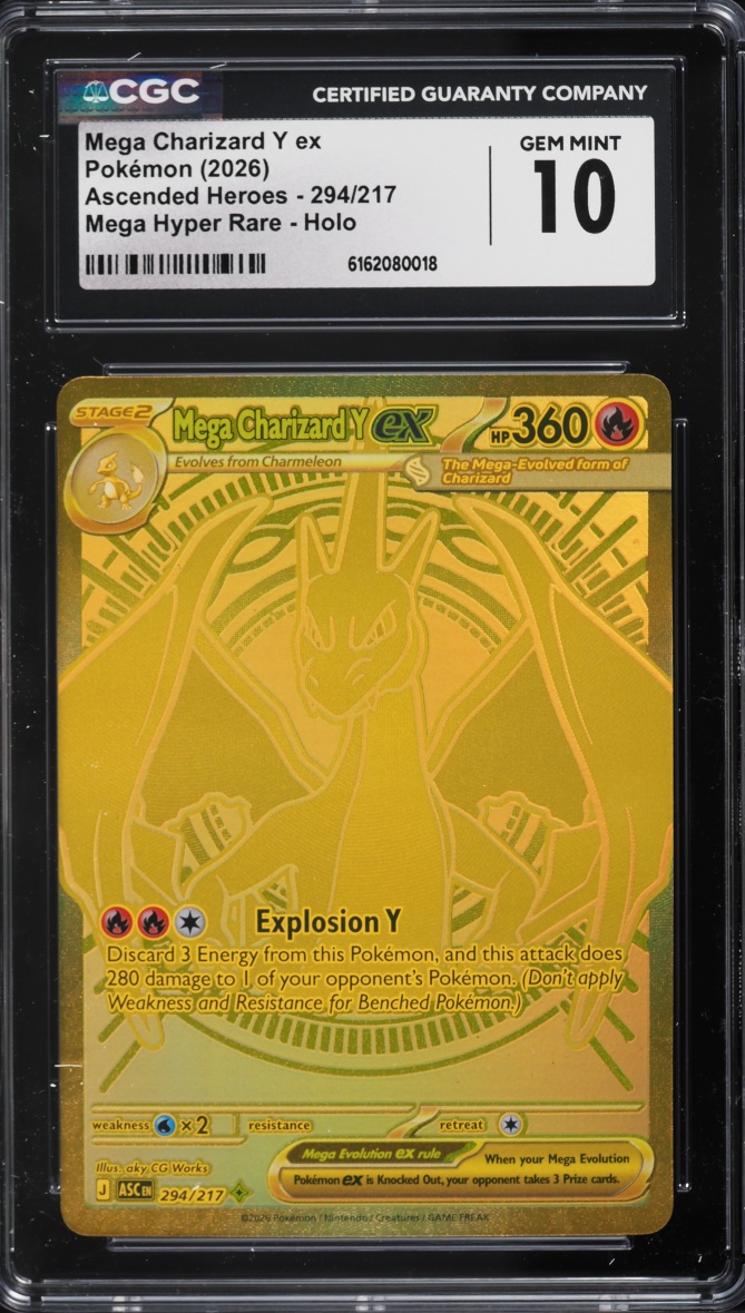 2026 Pokemon Mega Evolution Ascended Heroes MHR Mega Charizard Y Ex #294 CGC 10 GEM MINT