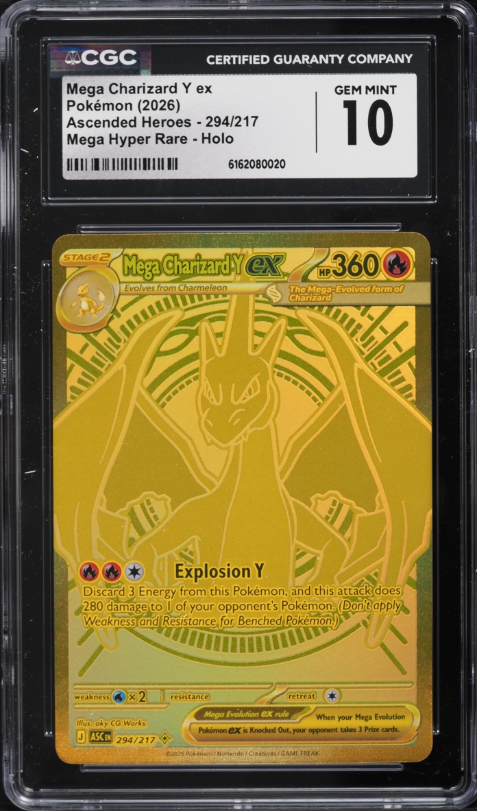 2026 Pokemon Mega Evolution Ascended Heroes MHR Mega Charizard Y Ex #294 CGC 10 GEM MINT