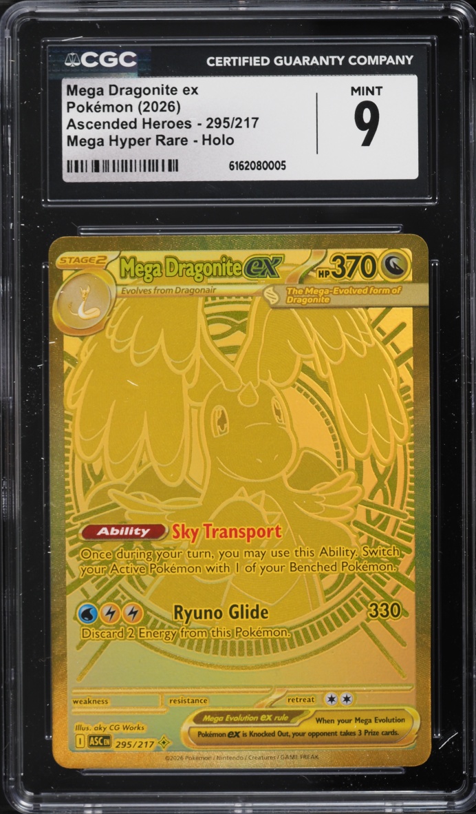 2026 Pokemon Mega Evolution Ascended Heroes MHR Mega Dragonite Ex #295 CGC 9 MINT